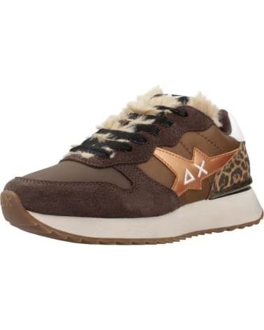SUN68 ZAPATILLAS STARGIRL ANIMAL PRINT S08 MARRON