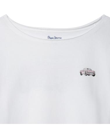 PEPE JEANS CAMISETA PEPE JEANS NINA CON ESTAMPADO DE COCHE BLANCO
