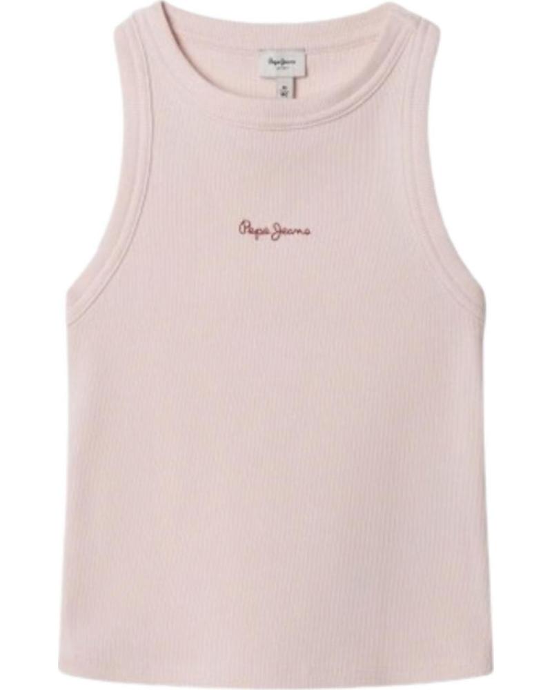 PEPE JEANS CAMISETA DE TIRANTES NINA CON BORDADO ROSA