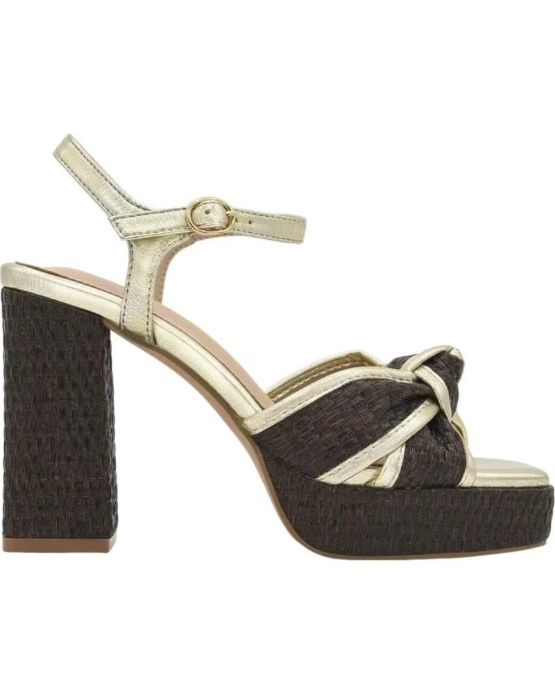 AZAREY PARTY-SANDALETTE MIT PLATEAU UND GEKREUZTEN RIEMEN 494K916 MARRON