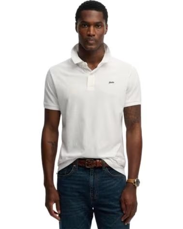 SUPERDRY POLO DE MANGA CORTA CLASSIC PIQUE EN PARA HOMBRE BLANCO