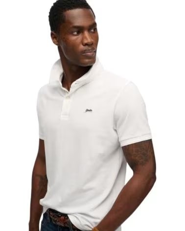 SUPERDRY POLO DE MANGA CORTA CLASSIC PIQUE EN PARA HOMBRE BLANCO