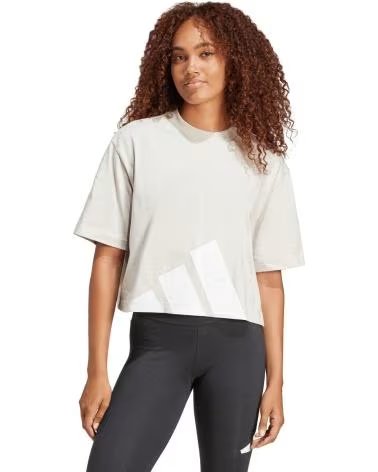 ADIDAS Camiseta De Manga Corta Essentials Big Logo en beige para mujer GRIS