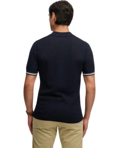 SUPERDRY POLO DE MANGA CORTA CON RIBETE EN CONTRASTE AZUL