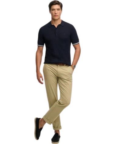 SUPERDRY POLO DE MANGA CORTA CON RIBETE EN CONTRASTE AZUL