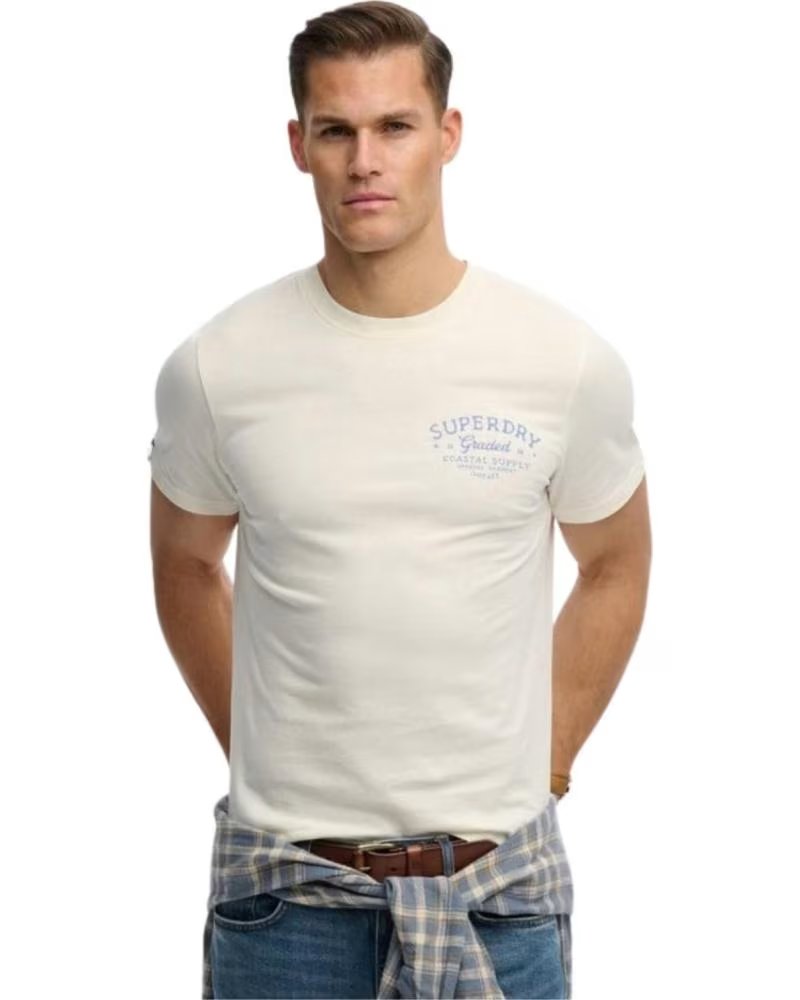 SUPERDRY KURZARM-T-SHIRT MIT NY 54 GRAFIK BLANCO