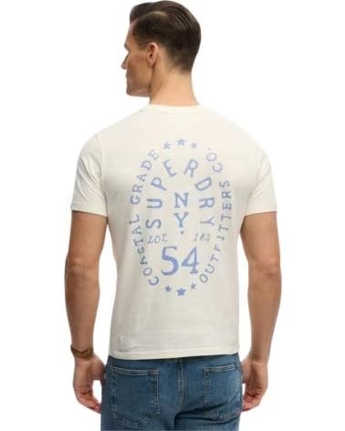 SUPERDRY KURZARM-T-SHIRT MIT NY 54 GRAFIK BLANCO