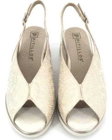 PITILLOS SANDALIAS 080-11044 EN BEIGE PARA MUJER ORO
