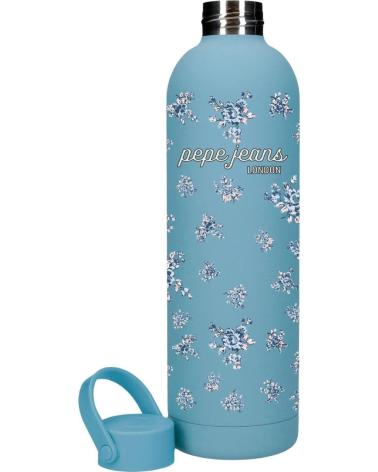 PEPE JEANS BOTELLA TÉRMICA CON ASA DE TRANSPORTE AZUL
