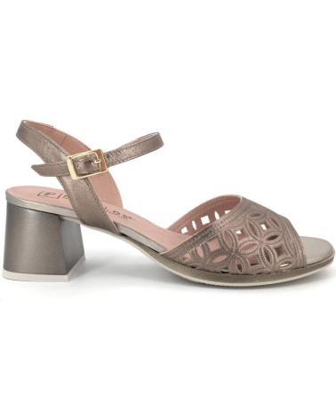 PITILLOS SANDALIA PITILLOS 14885 CON TACÓN Y DETALLE CALADO NARANJA