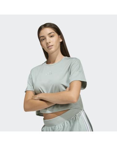ADIDAS CAMISETA MANGA CORTA CROP TOP CASUAL VERDE