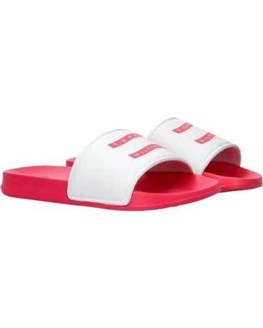 TOMMY HILFIGER ZAPATILLAS SCARPA VELCR EN ROJO PARA NINAS BLANCO-FUCSIA
