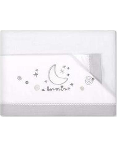 COIMASA MANTA INFANTIL ESTAMPADO ESTRELLAS Y LUNA GRIS
