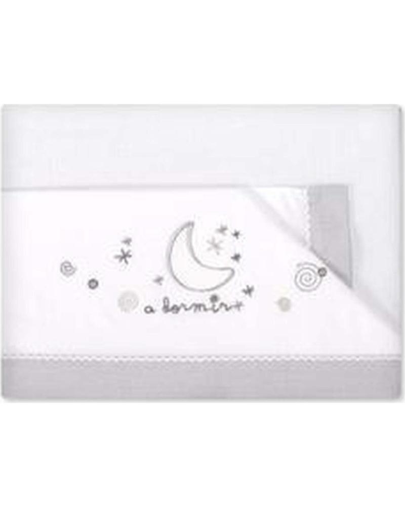 COIMASA MANTA INFANTIL ESTAMPADO ESTRELLAS Y LUNA GRIS