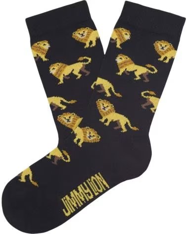 JIMMY LION CALCETINES EN COLOR PARA NINOS NEGRO