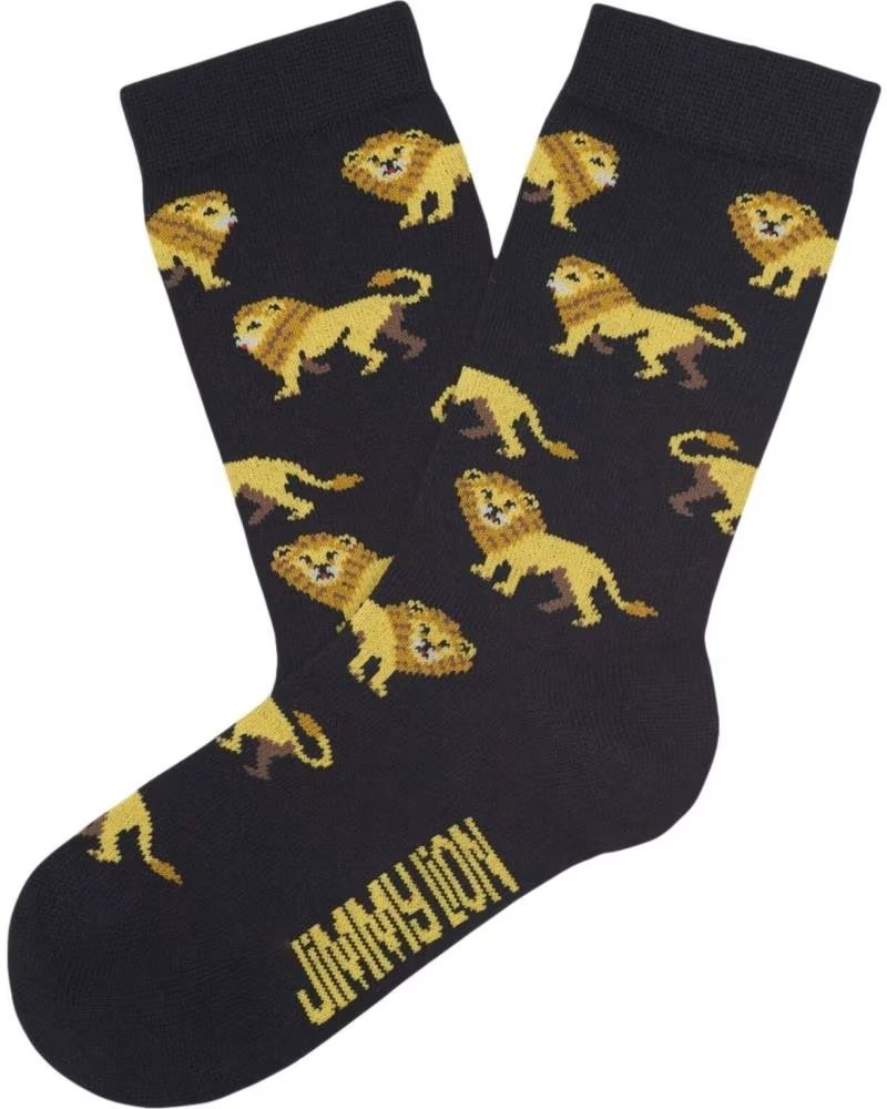 JIMMY LION CALCETINES EN COLOR PARA NINOS NEGRO