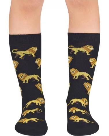 JIMMY LION CALCETINES EN COLOR PARA NINOS NEGRO