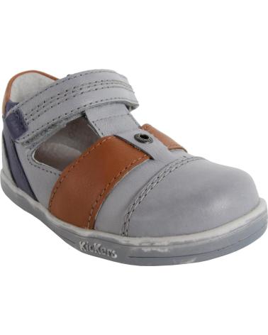 Sapatos de Menino KICKERS 413540-10 TROPICALI GRIS BLEU