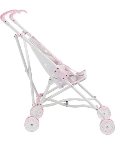 MUECAS ARIAS CARRITO DE PASEO PARA MUÑECAS PLEGABLE ESTILO SILLA ROSA