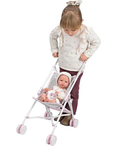 MUECAS ARIAS CARRITO DE PASEO PARA MUÑECAS PLEGABLE ESTILO SILLA ROSA