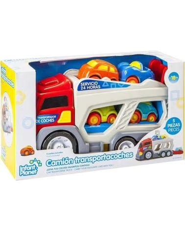 TOY PLANET CAMIÓN TRANSPORTADOR CON COCHES DE JUGUETE MULTICOLOR