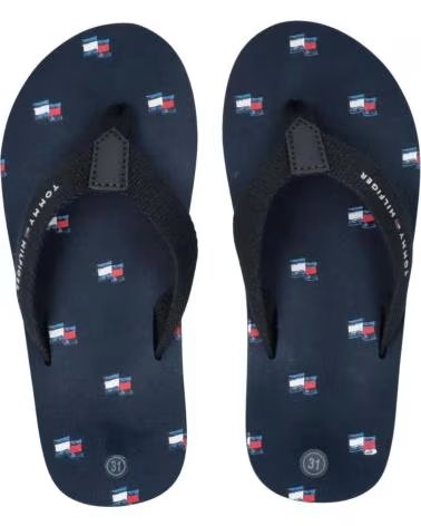 TOMMY HILFIGER CHANCLAS TEJIDO TRENZADO EN PARA NINOS AZUL