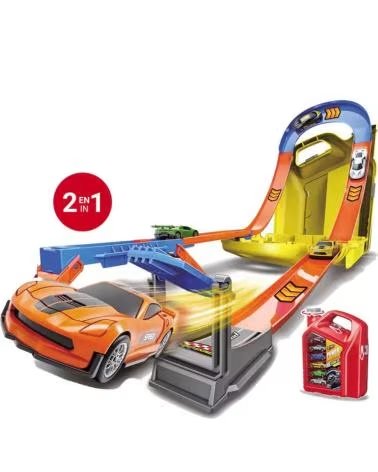 TOY PLANET PISTA DE CARRERAS 2 EN 1 CON VEHÍCULO INCLUIDO MULTICOLOR
