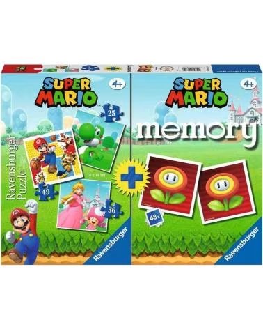 RAVENSBURGER RAVENSBURGER SUPER MARIO SPIELESET MEMORY UND PUZZLES MULTICOLOR