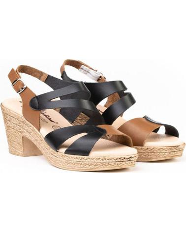 Woman Sandals EVA MAÑAS SANDALIA PULSERA CRUZADA 1233 CUERO