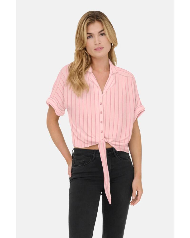 ONLY CAMISA 15281497 CON NUDO FRONTAL ROSA
