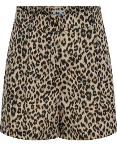ONLY BERMUDA ANIMAL PRINT 15380058 BEIGE