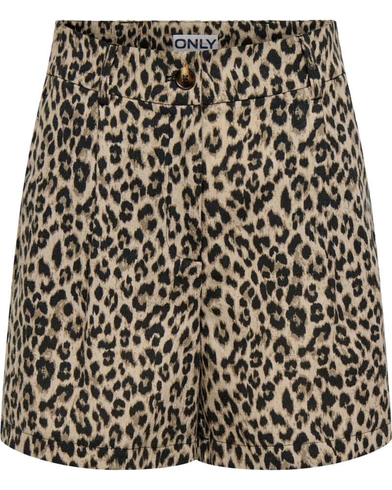 ONLY BERMUDA ANIMAL PRINT 15380058 BEIGE