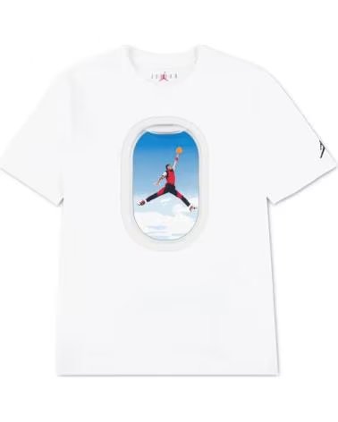 JORDAN T-SHIRT JORDAN AIR PLANE WINDOW 95F903-001 BLANCO