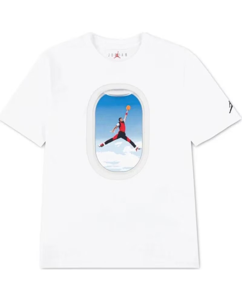 JORDAN T-SHIRT JORDAN AIR PLANE WINDOW 95F903-001 BLANCO