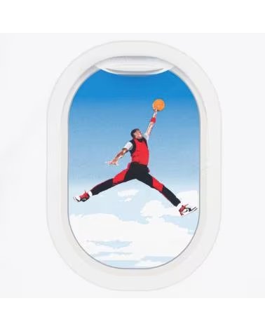 JORDAN T-SHIRT JORDAN AIR PLANE WINDOW 95F903-001 BLANCO
