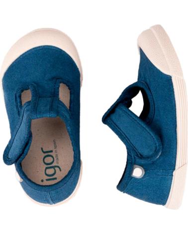 IGOR ZAPATILLAS DE LONA 10332 CON CIERRE ADHERENTE AZUL