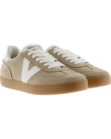 VICTORIA TÊNIS 1126212 BERLIN EM CAMURÇA RETRÔ BEIGE