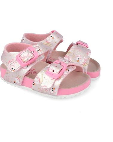 GARVALIN SANDALIAS BIO METALIZADAS 262461-A ROSA