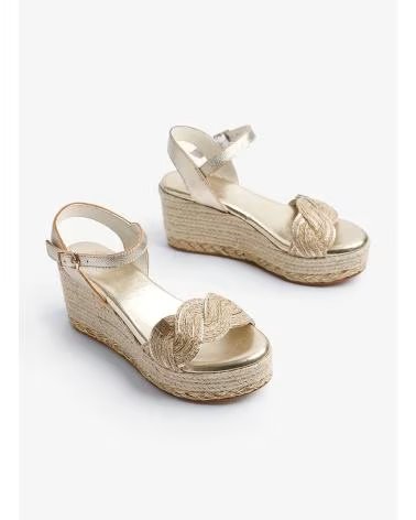 POPA SANDALIAS DE PLATAFORMA 071 GARUA YUTE EN DORADO PARA MUJER ORO YUTE