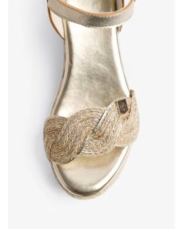 POPA SANDALIAS DE PLATAFORMA 071 GARUA YUTE EN DORADO PARA MUJER ORO YUTE