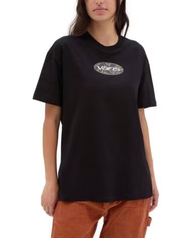 VANS OFF THE WALL CAMISETA VANS OG OVAL BLOOM BLACK