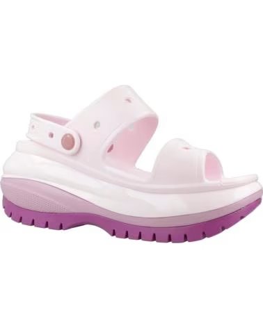 CROCS SANDALES À PLATEFORME MEGA CRUSH HYDRANGEA EN ROSE POUR UNISEXE CLAIR