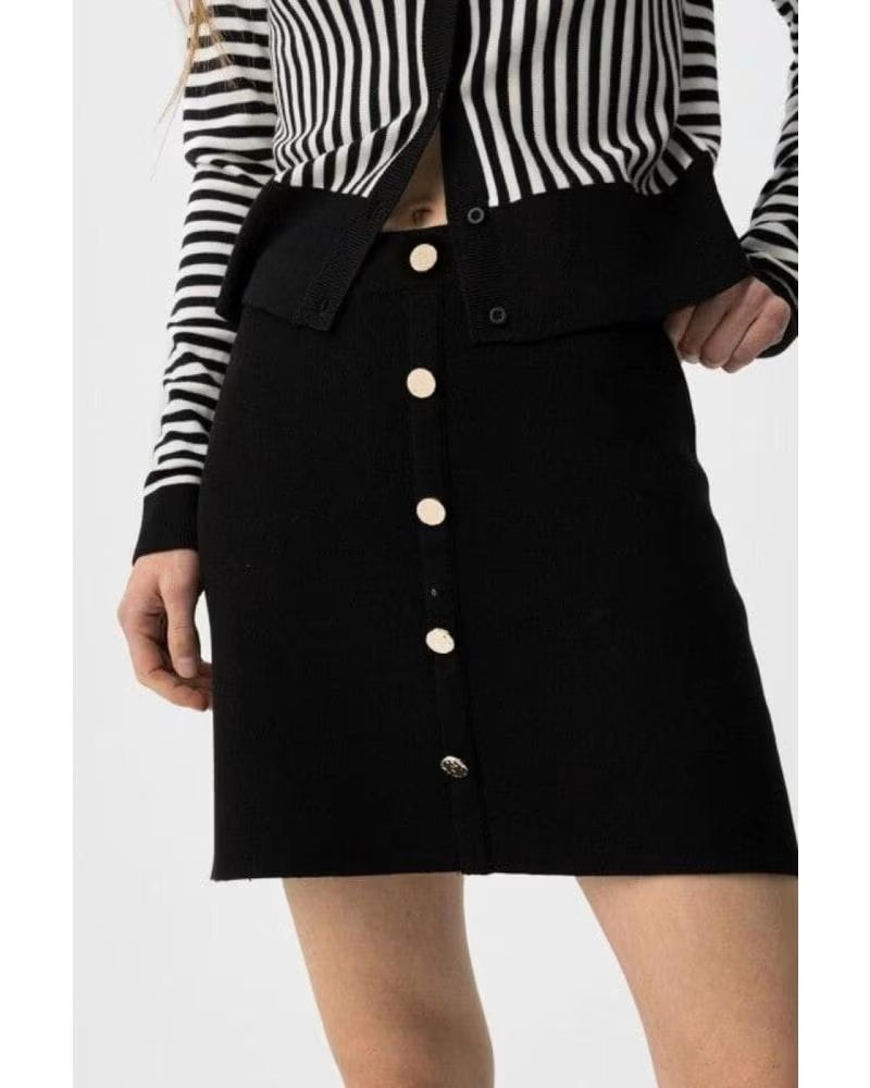 TIFFOSI FALDA HALLOWB NEGRA DE PUNTO NEGRO