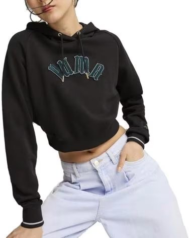 PUMA MOLETOM COM CAPUZ CLASSICS PLAY PARIS BLACK