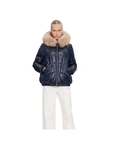 GEOX Abrigo Backsie en azul para mujer AZUL