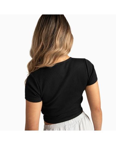 CONVERSE CAMISETA SLIM FIT ACANALADA BLACK