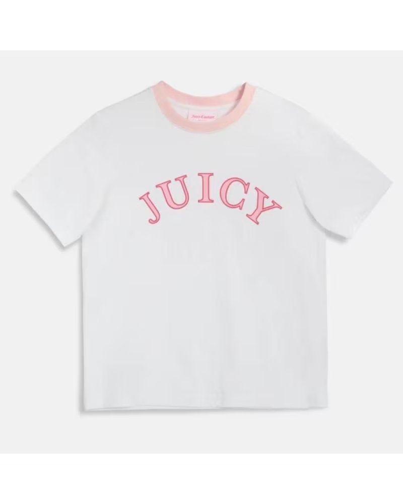 JUICY COUTURE CAMISETA COLLEGE GIRLFRIEND WHITE