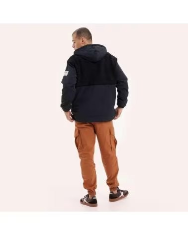 MUNICH GIACCA CON CAPPUCCIO E TASCA FRONTALE BLACK