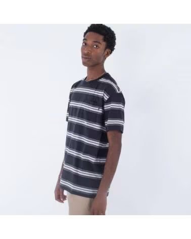 HURLEY CAMISETA HURLEY ORGANIC GLORY RAYAS BLK