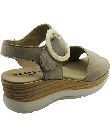 BAERCHI SANDALE COMPENSÉE MODÈLE 40200 AVEC FERMETURE À BOUCLE TAUPE